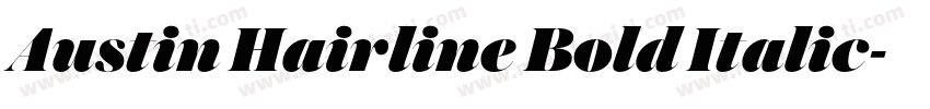 Austin Hairline Bold Italic字体转换